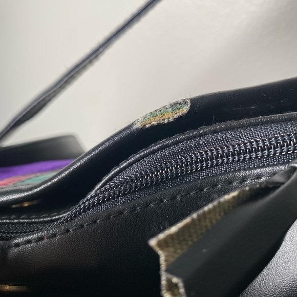 NWT Vintage Genuine leather multicolor color block purse - Picture 6 of 6